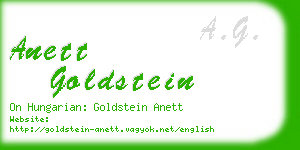 anett goldstein business card